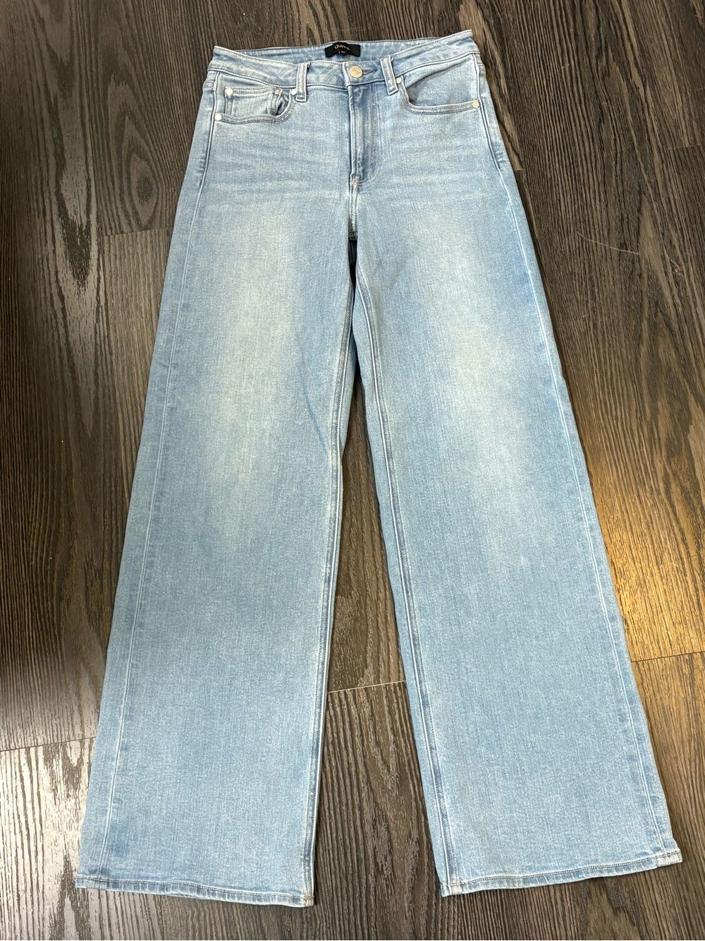 Quince Bella High Rise Wide Leg Jeans Size 27 Light Wash 31” Inseam light wash